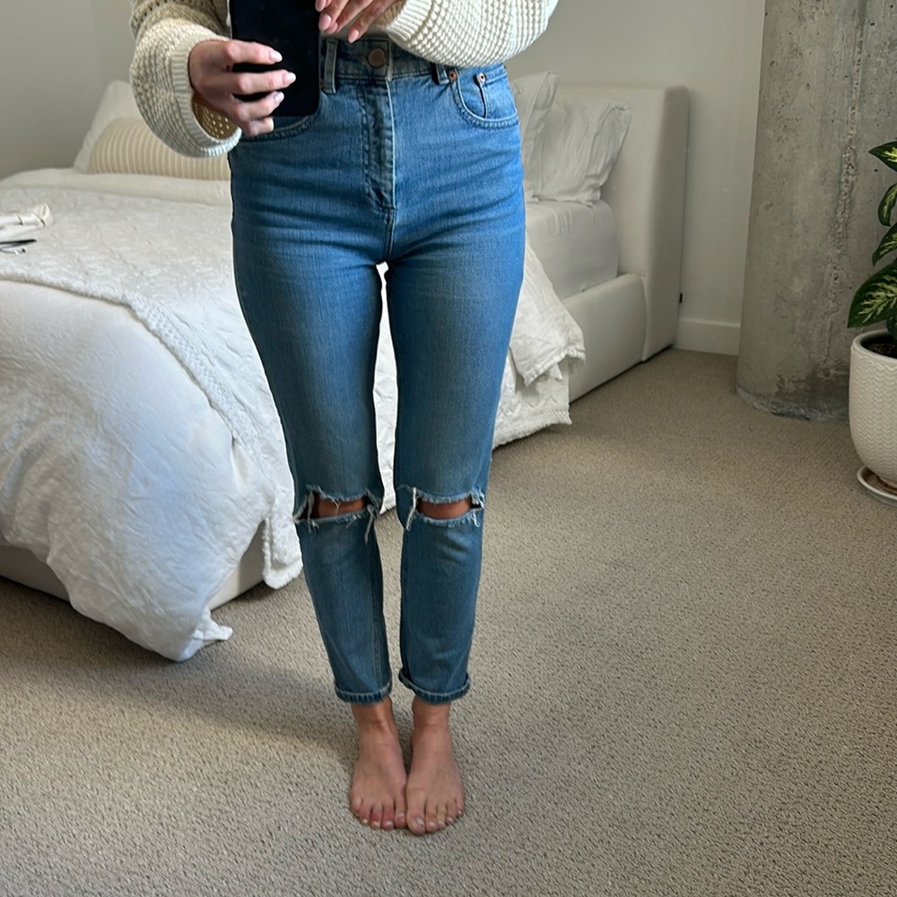 ASOS Distressed straight leg jeans